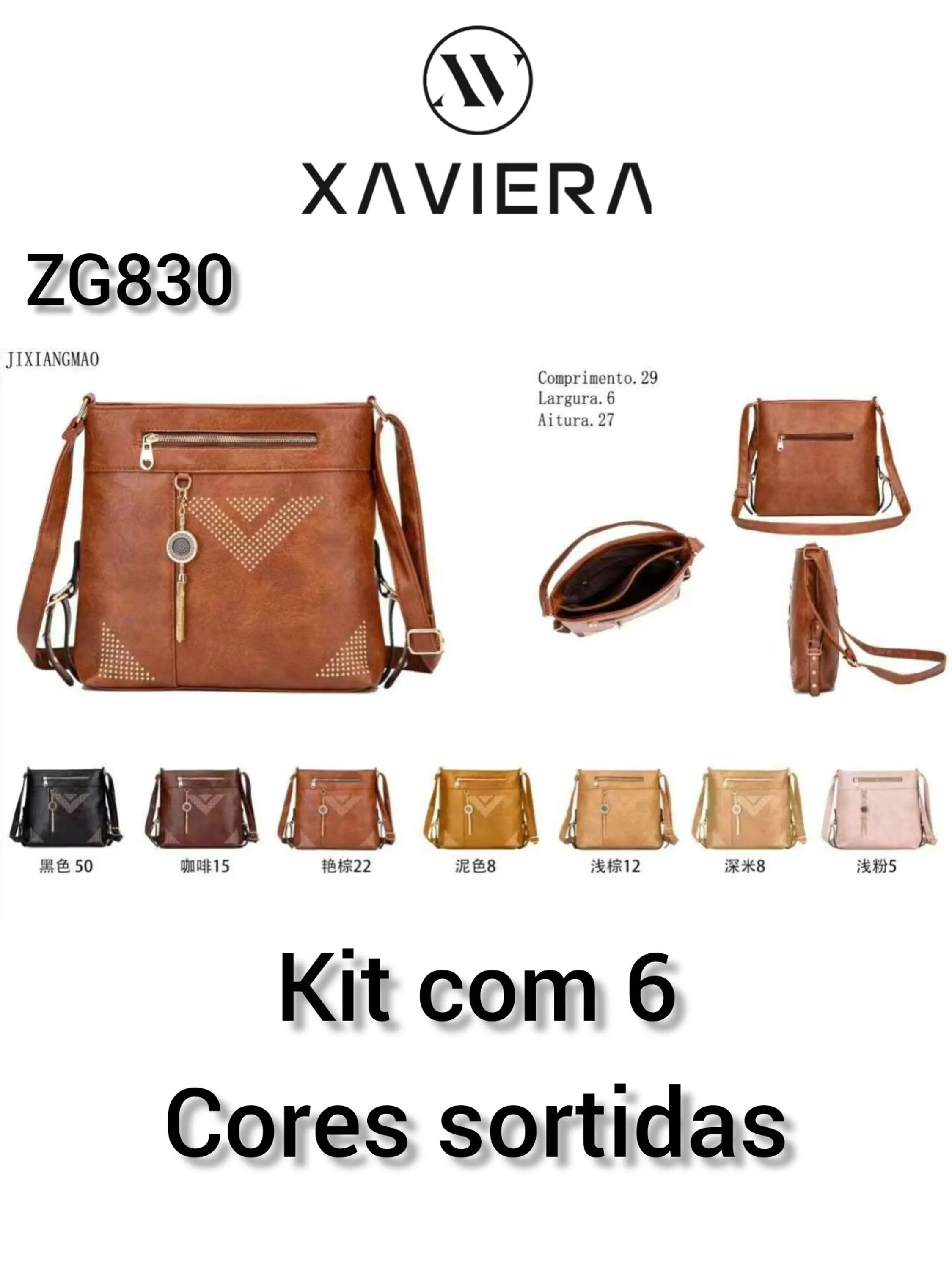 KIT 6 Bolsa Transversal ZG830