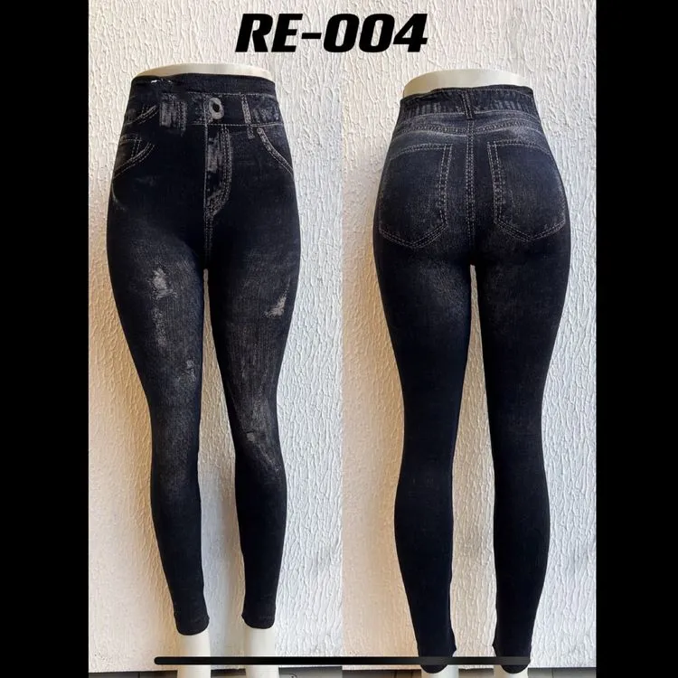 Calça legging jeans fake