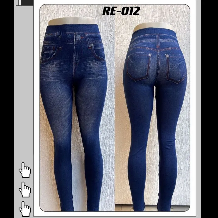 Calça legging jeans fake