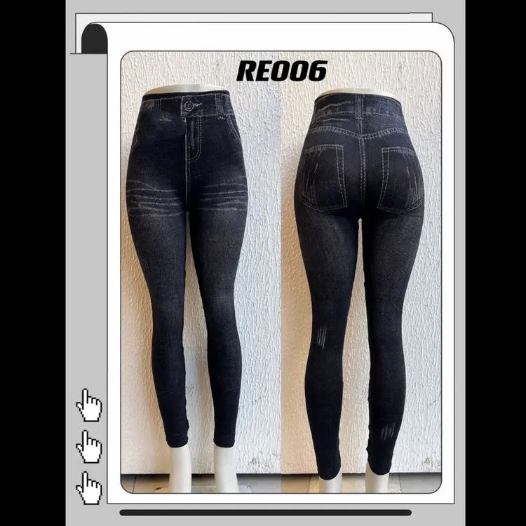 Calça legging jeans fake