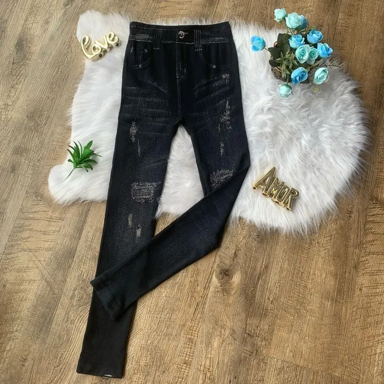 Calça legging jeans fake 002