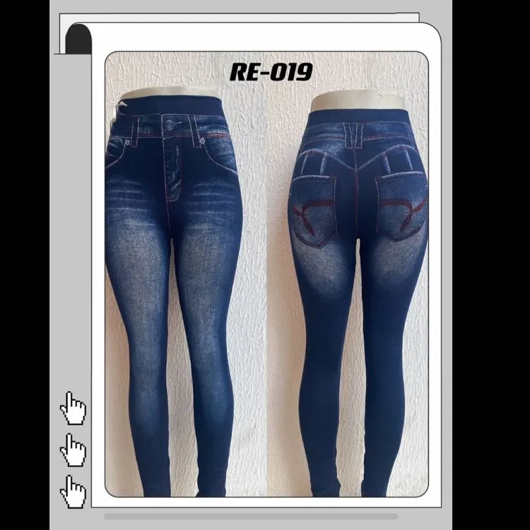 Calça legguing jeans fake