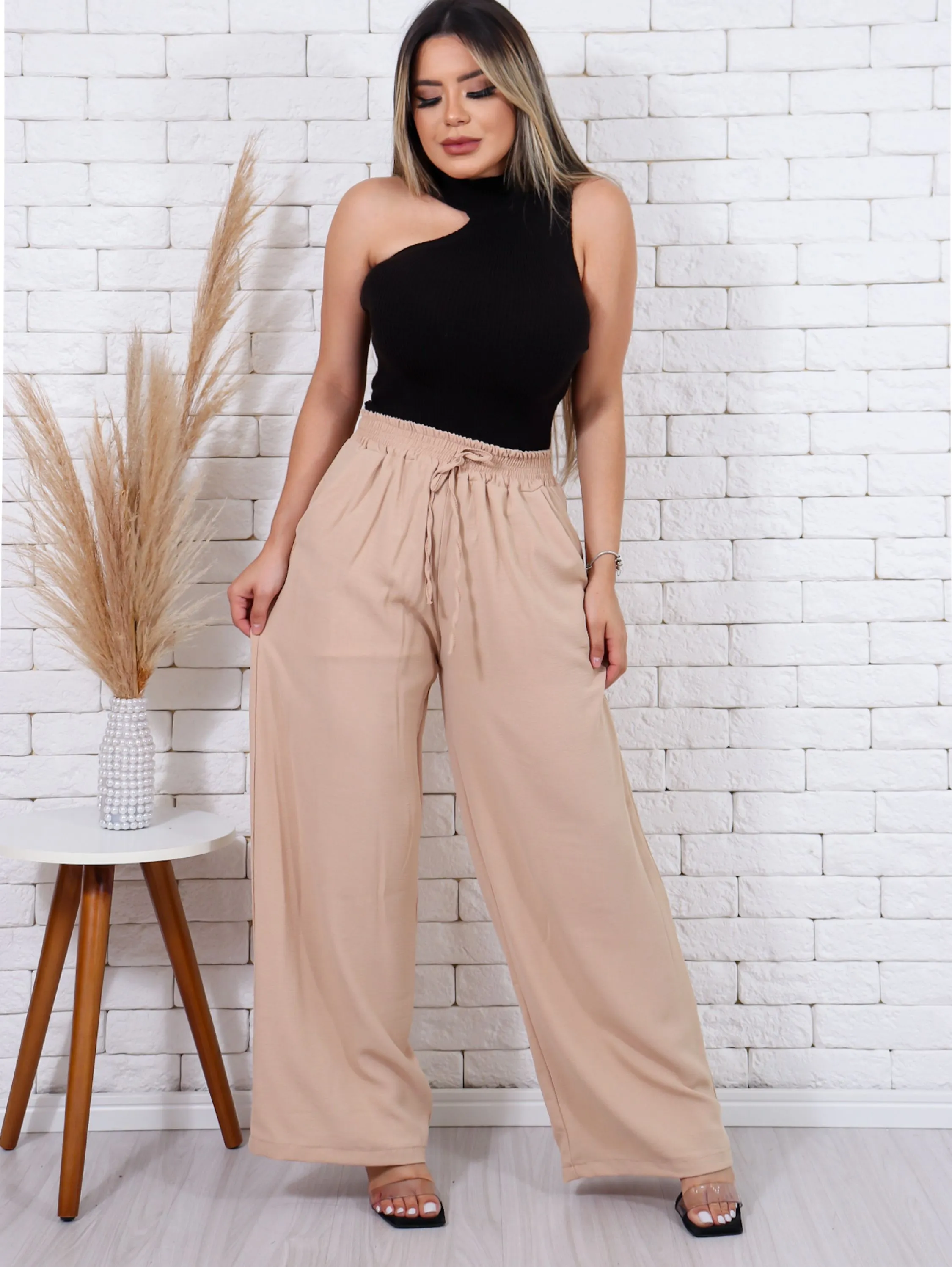 Calça pantalona duna femenina