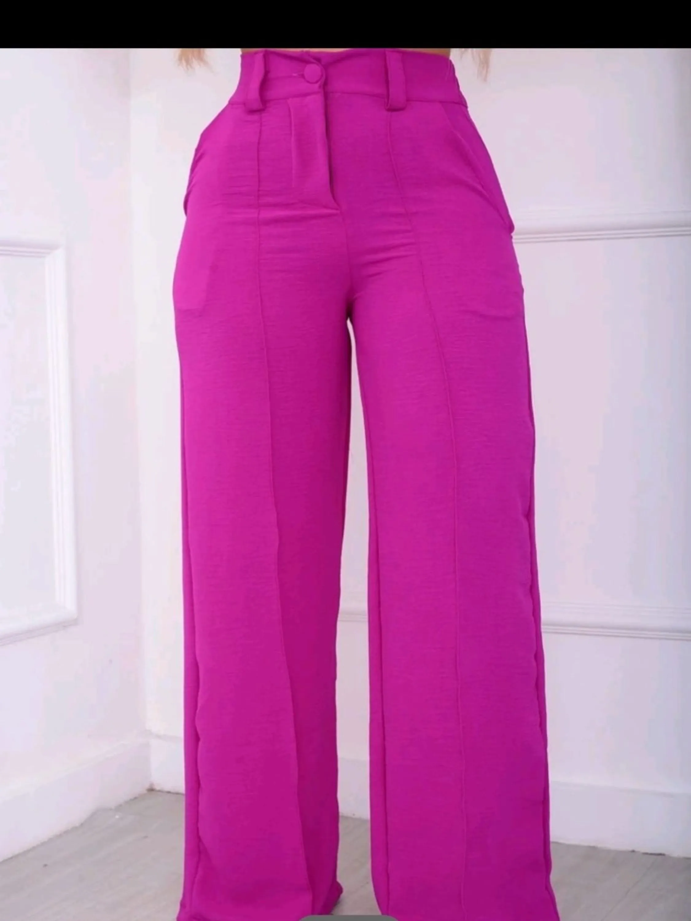 Calça Pantalona Botão