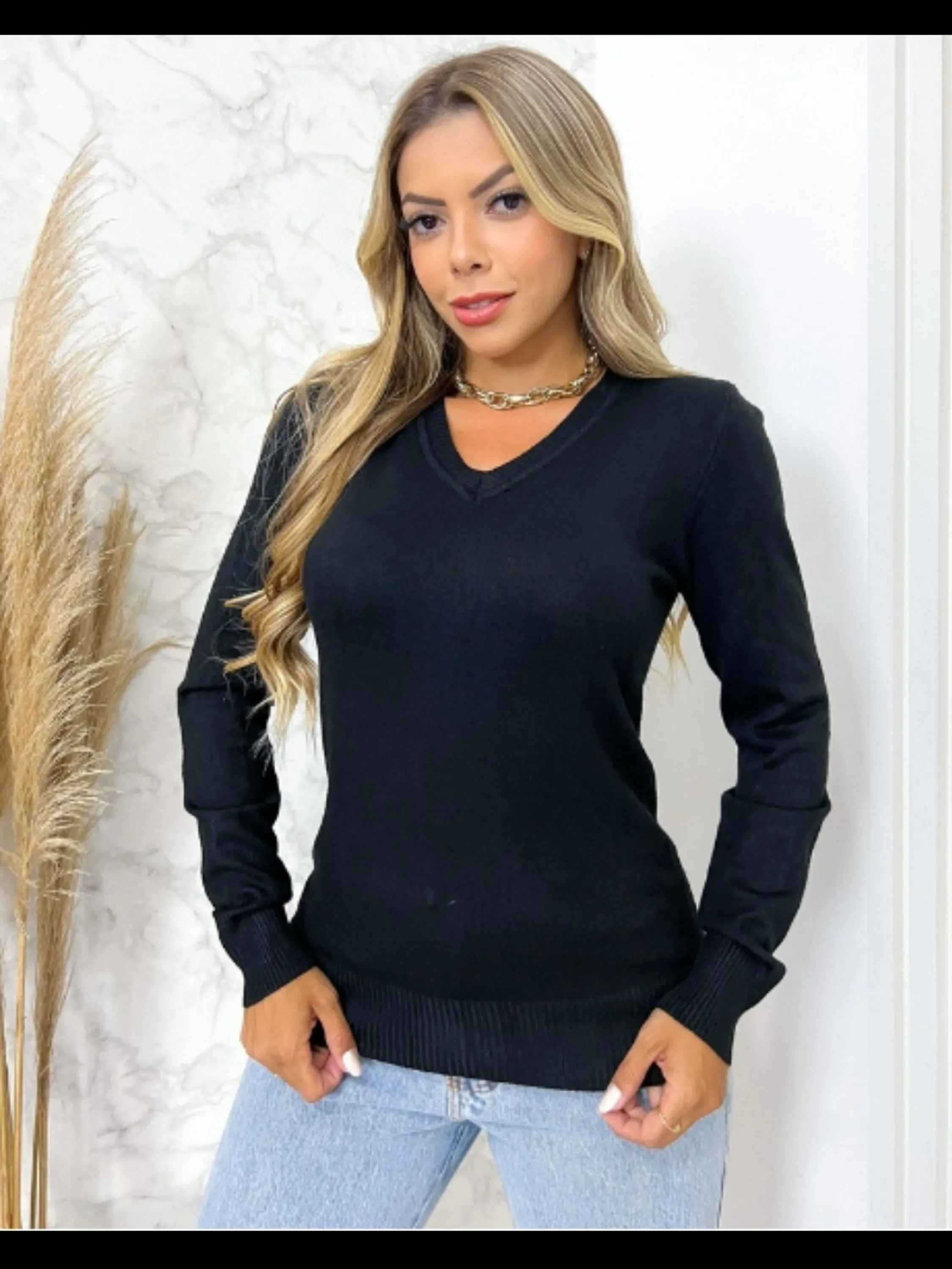 Blusa manga longa modal