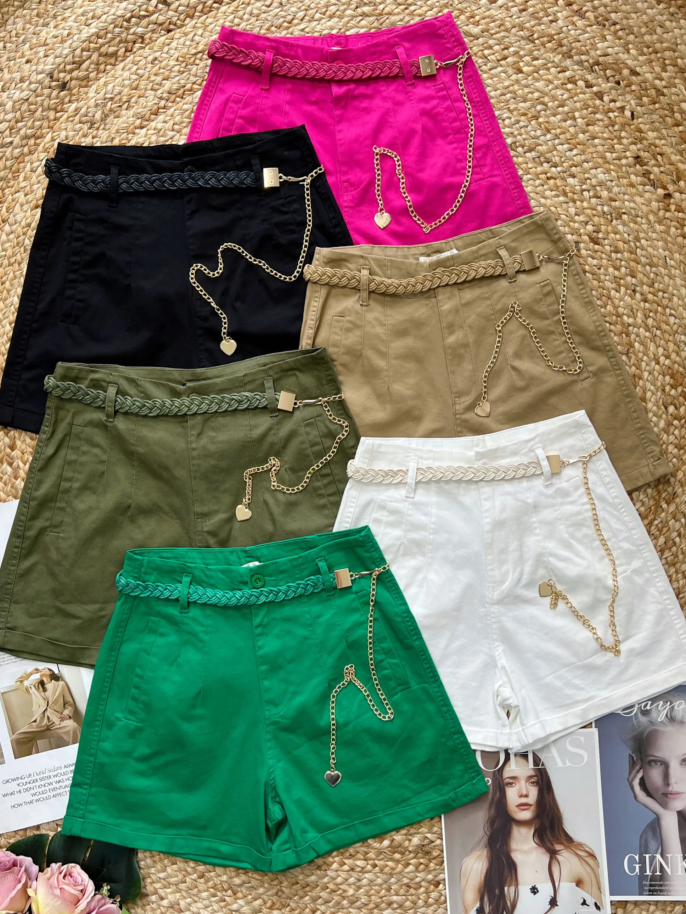 Shorts zara de sarja com elastano Yan modas