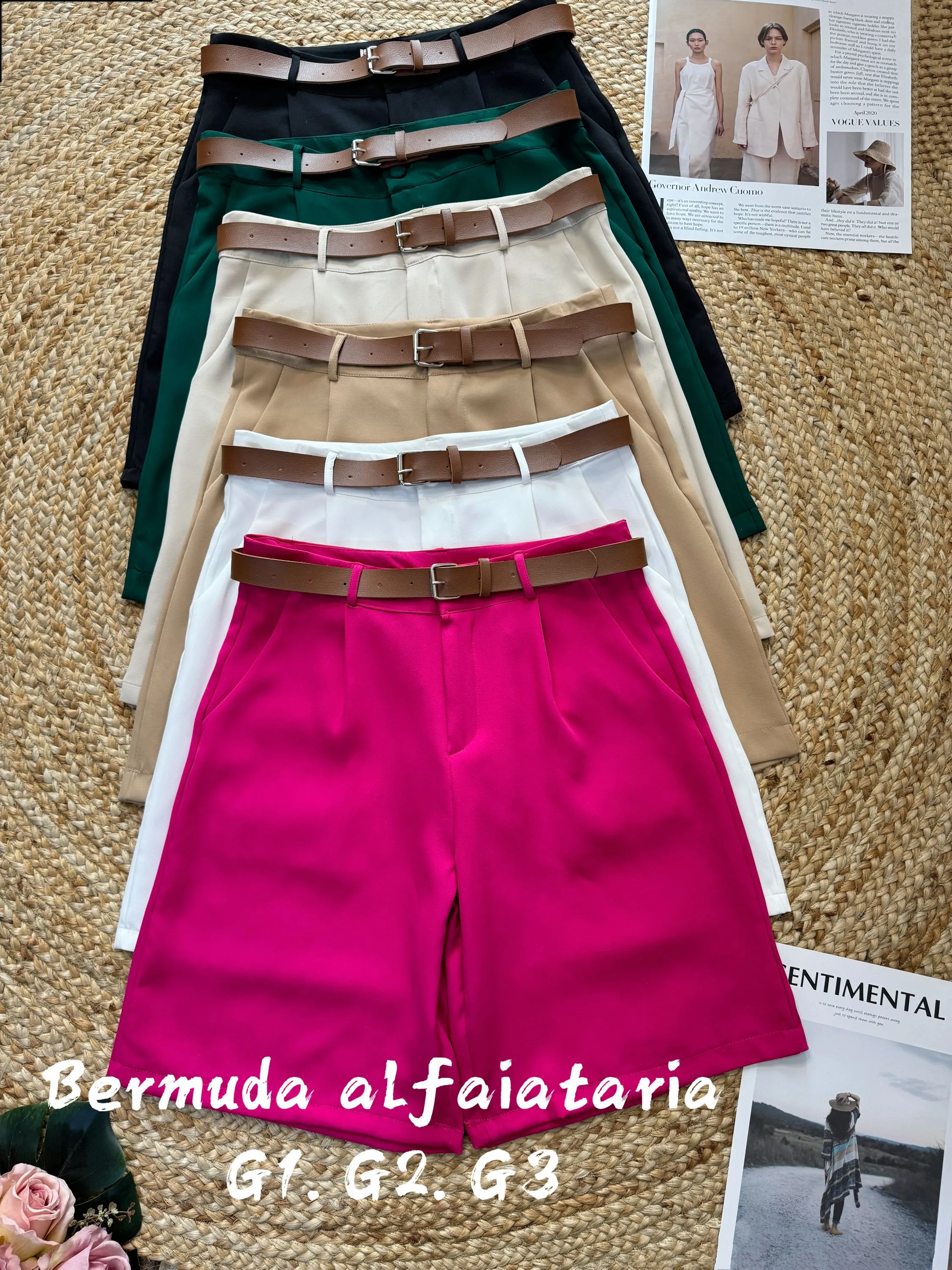 Bermuda Plus Size alfaiataria Yan modas