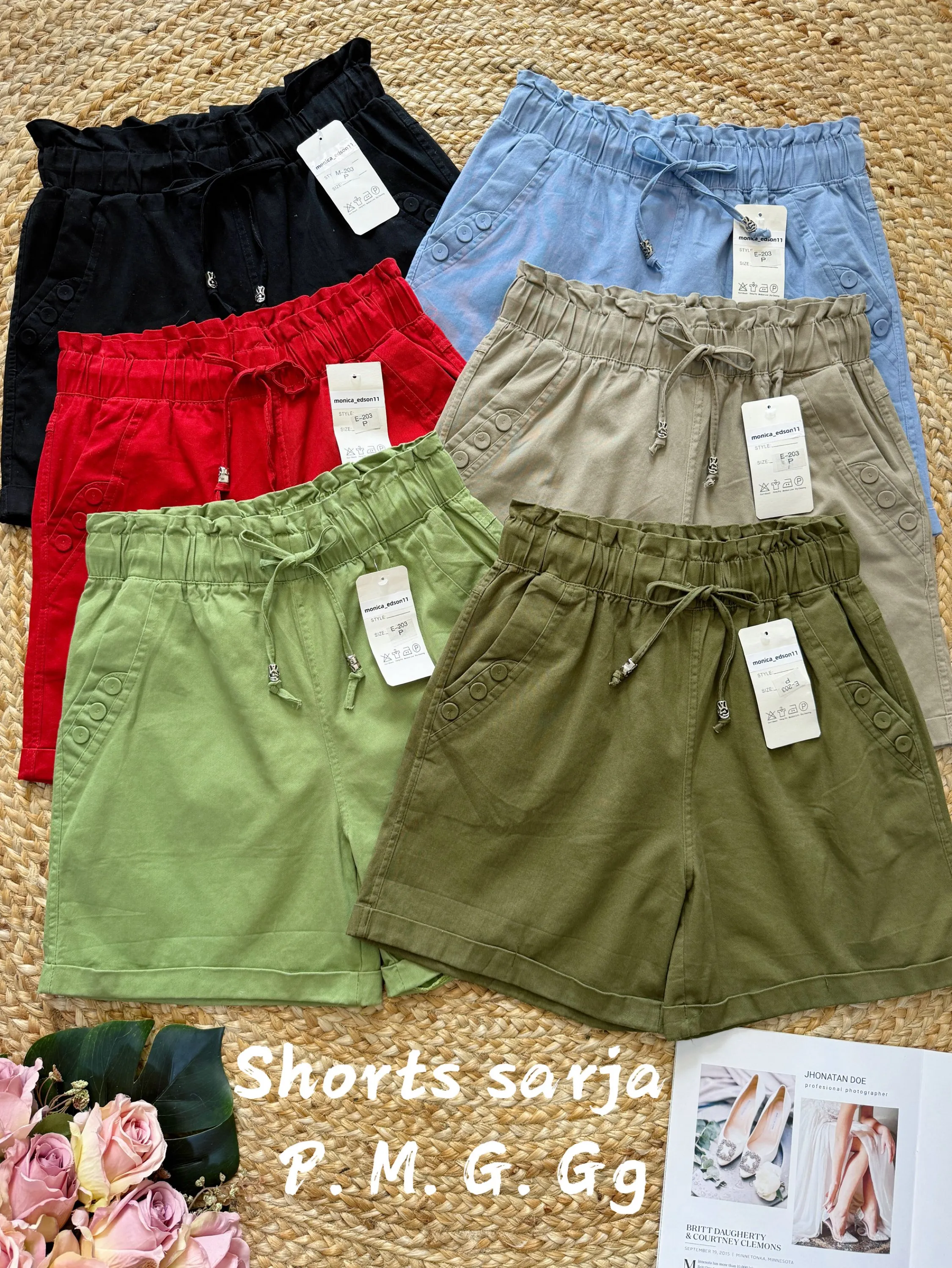 Shorts sarja com elastano 203# Yan modas