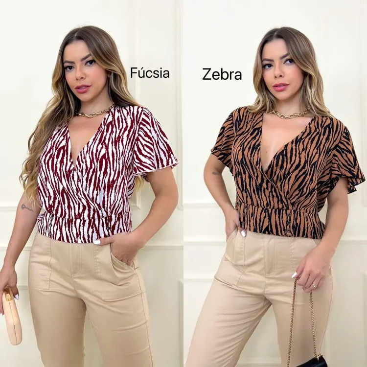 Blusinha zebra Yan modas