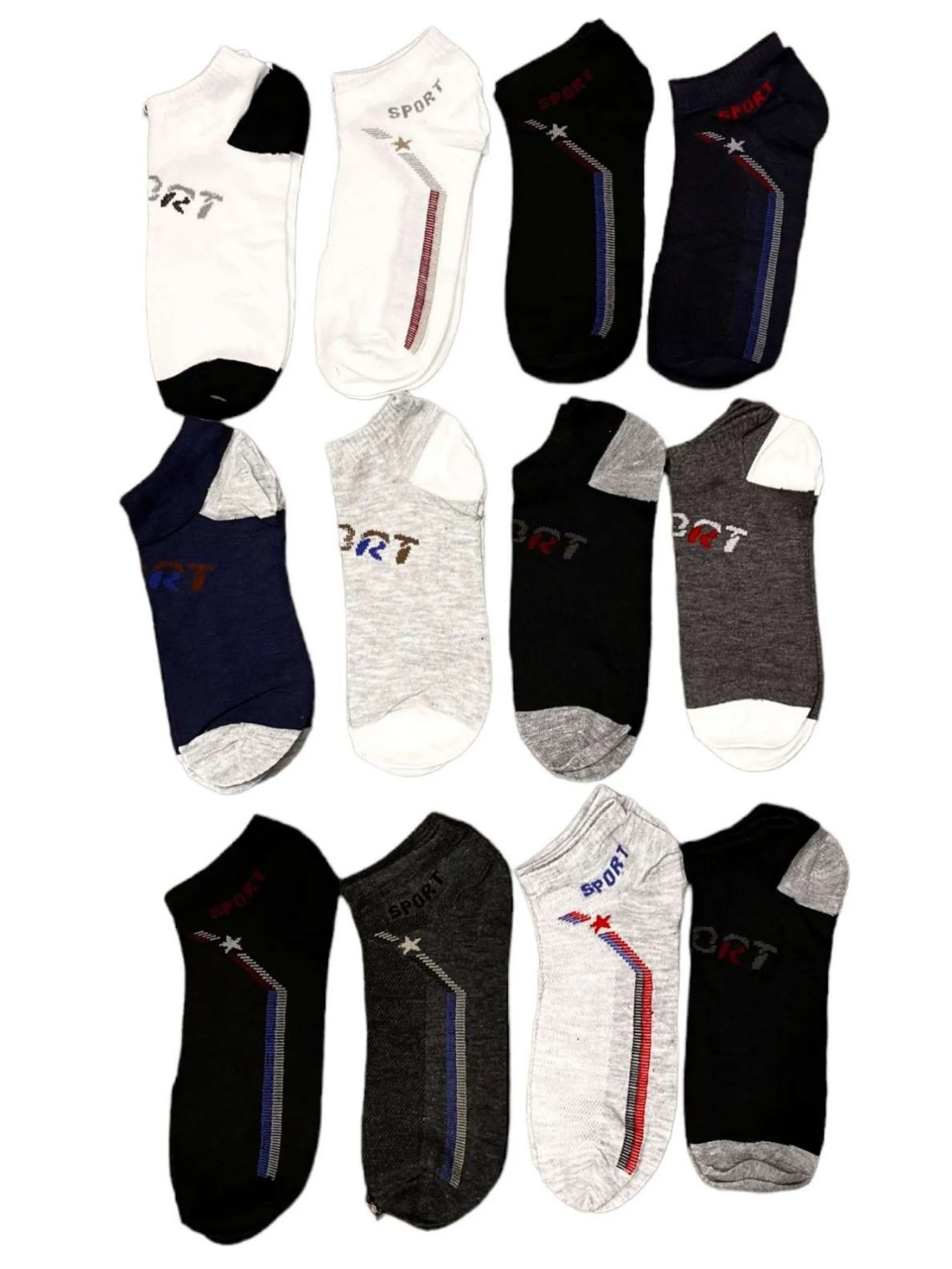 Kit 12 Pares Meias Masculina ESTAMPA