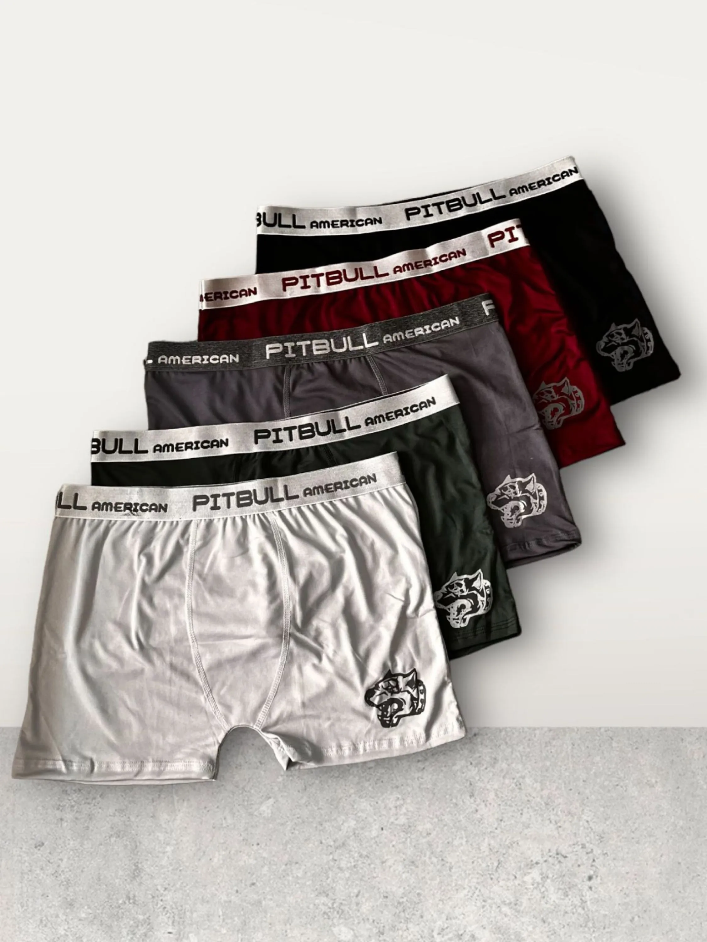 Kit 5 cueca box masculina lisa