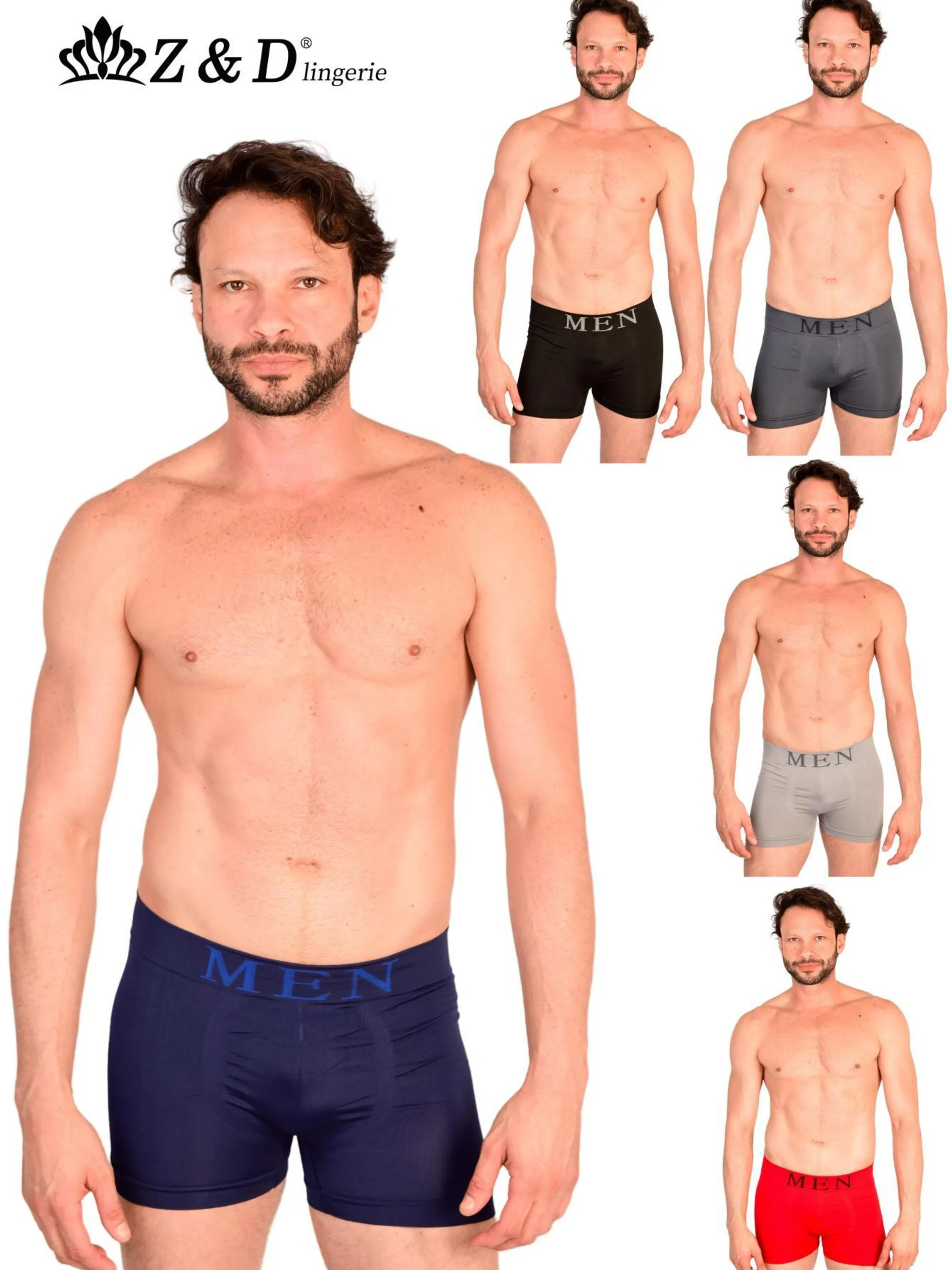 12Peças  Cueca  Box Boxer Adulto Sem Costura MEN Microfibra Etiqueta Daorado