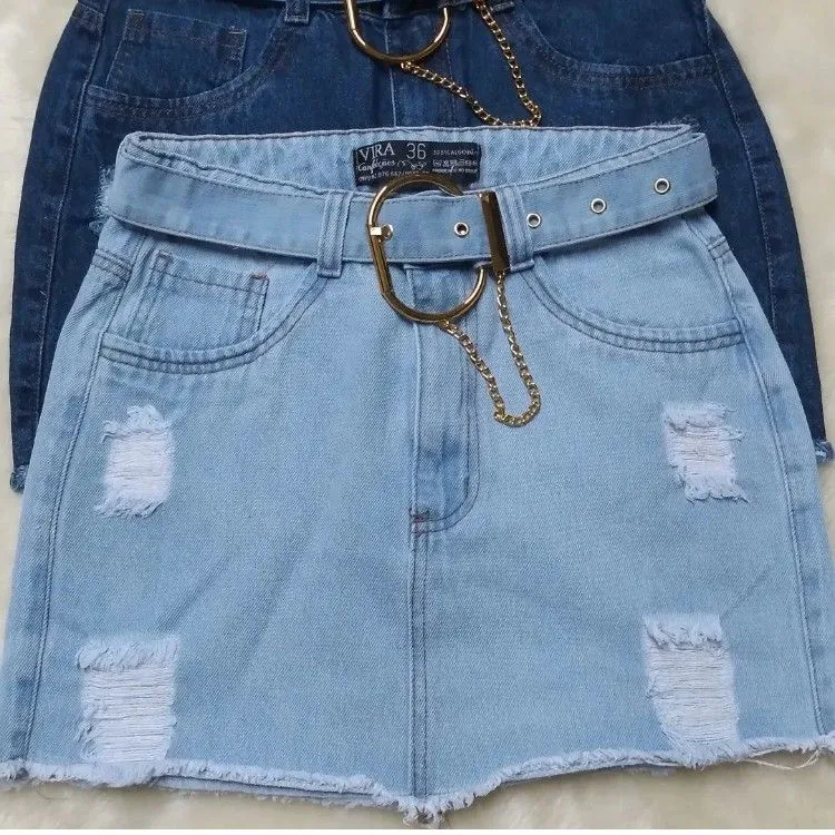 Saia Jeans Curta Feminina com Cinto Guia de tamanhos

Perfeito para 100%

Tamanho:

Escolha uma opção

Cor:Azul-escuro

​/claro