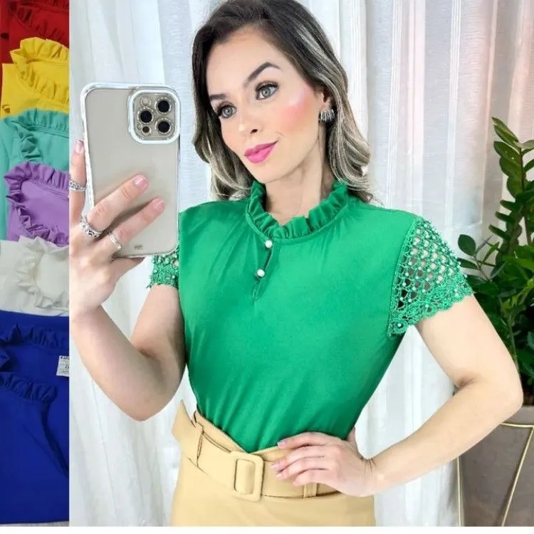 Blusa Blusinha Manguinha Manga Curta Atacado Evangélica001