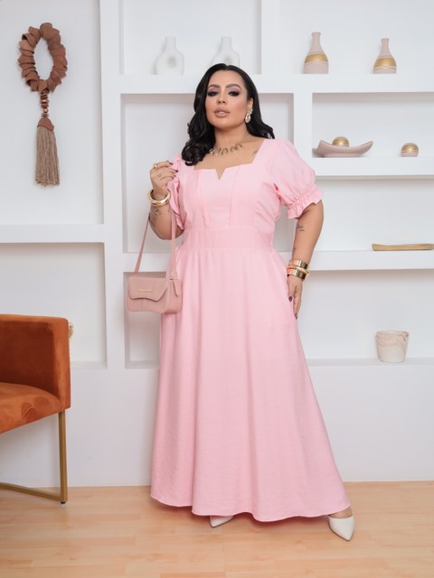 Vestido Decote Quadrado V