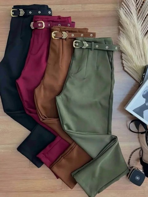 Calça Alfaitaria Social + Cinto Encapado