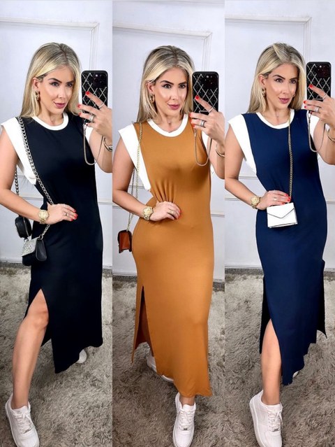 Vestido Muscle Bicolor