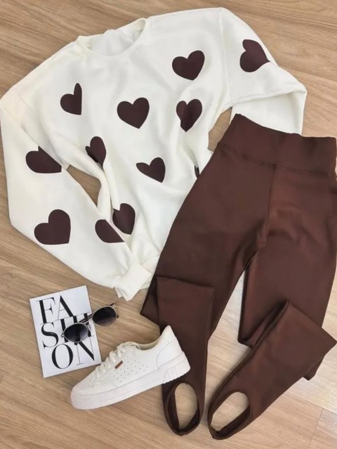 Legging flanelada térmica pezinho