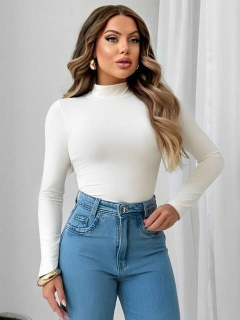 Body de gola manga longa