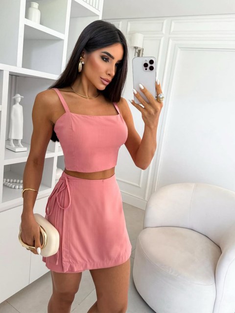 Conjunto Liso Shorts Saia e Cropped Cod: 202