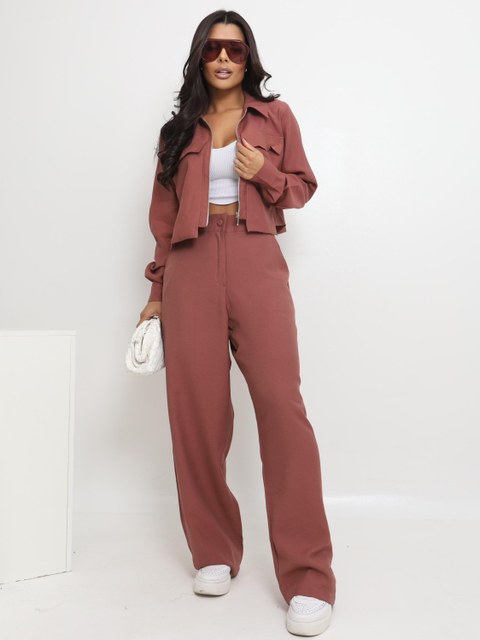 Conjunto Feminino Calça Gringa + Casaquinho ⭐