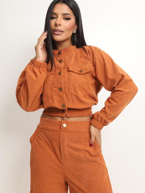 Conjunto Feminino Veludo Cotele ⭐⭐