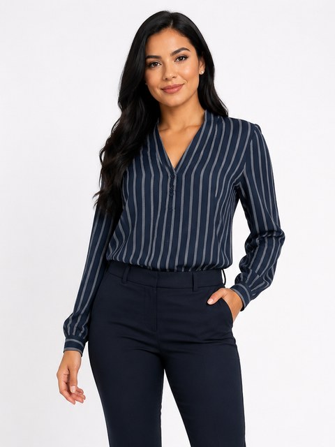 Camisa Casual Manga Longa Feminina Listrada