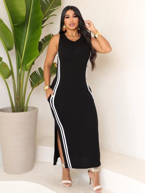 Vestido Longo Feminino Regata Moletinho ⭐