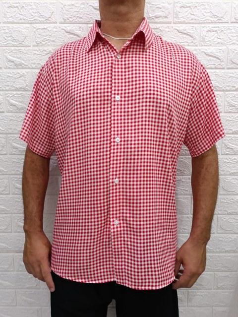 Camisa Masculina Xadrez Manga Curta ⭐⭐