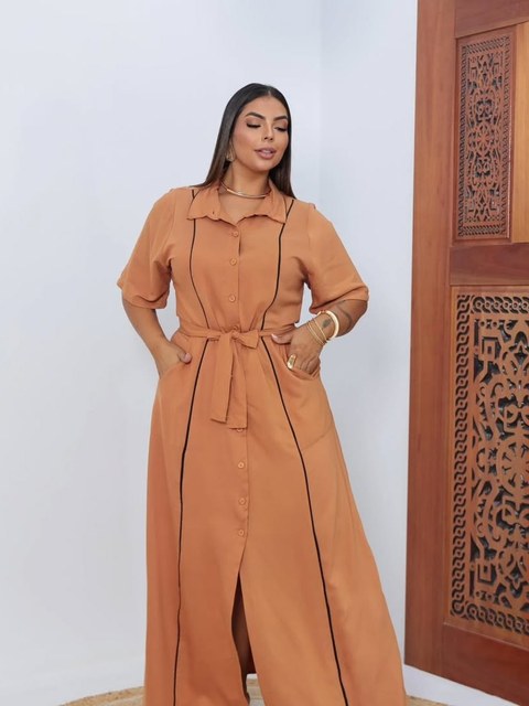 Vestido Chemise Longo Plus Size Viscose ⭐