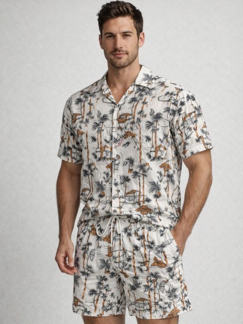 Conjunto Masculino Estampa Tropical