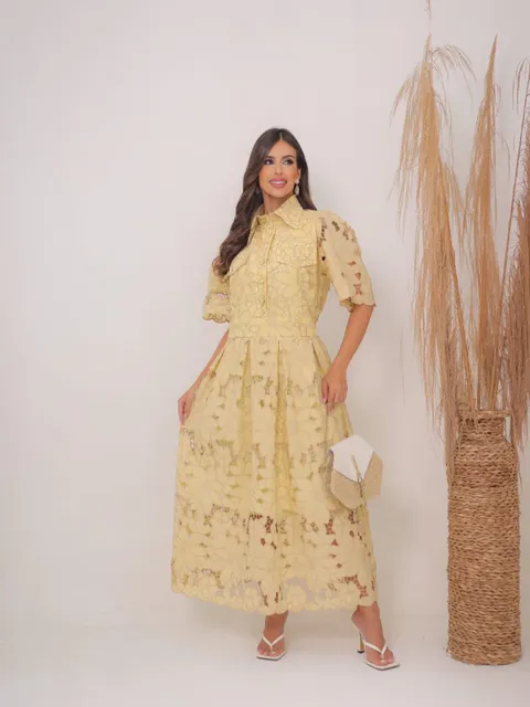 Vestido Feminino Richelieu Evangélica ⭐