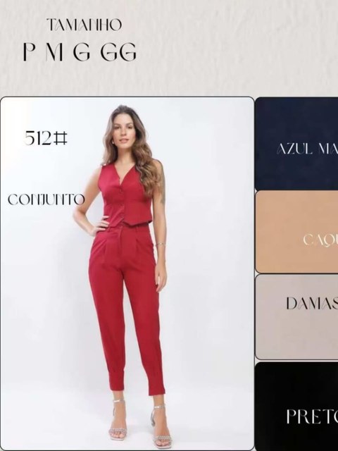 Conjunto colete e calça Twil