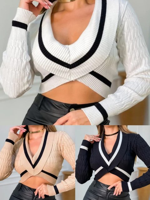 Blusa Modal Cropped manga longa