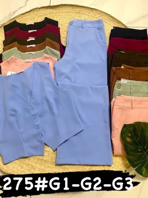 Conjunto Alfaiataria Plusize calça e colete