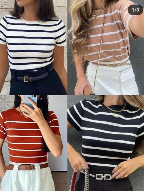 Promoção Cropped modal listrado