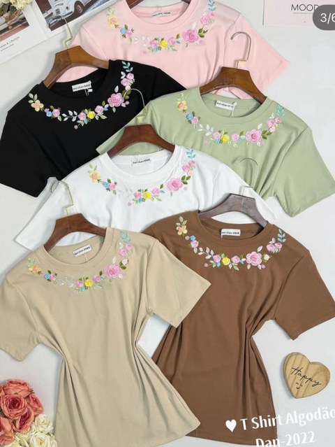 T shirt algodão importado
