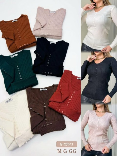 Blusa modal manga longa