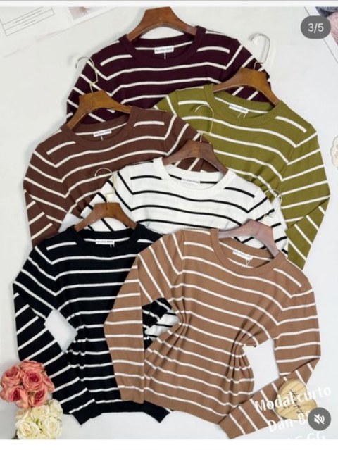 Blusa modal listrado