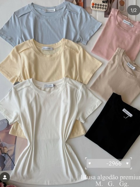 T shirt algodão canelado