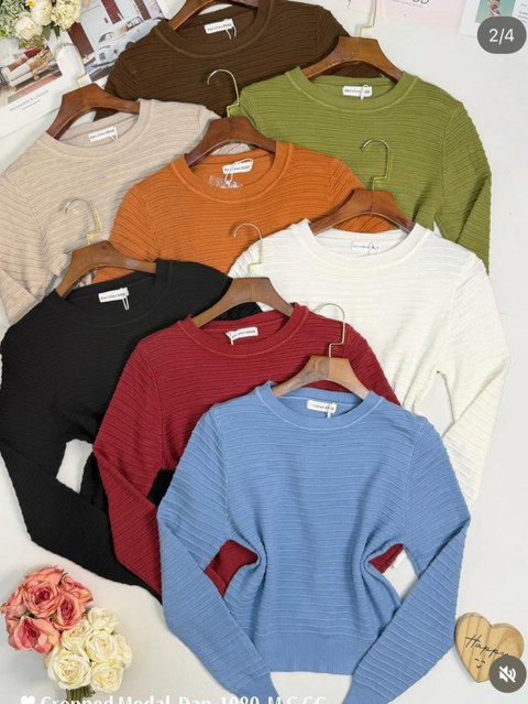 Blusa modal cropped