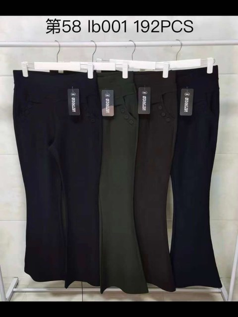 Calça flare tecido neoprene