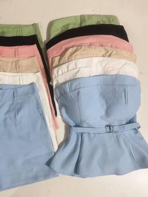 Conjunto Twill Linho tomara que caia