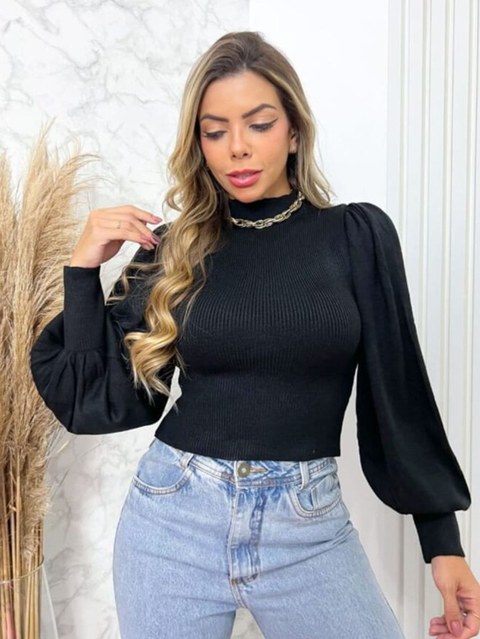 Blusa modal manga balão