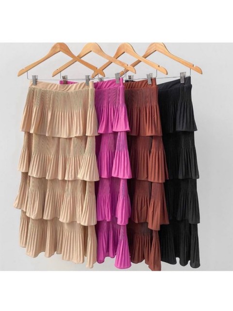 Saia 4camada plissada