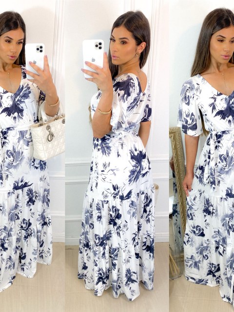 Vestido longa forrada