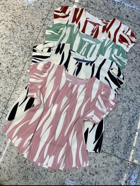 Plus blusas manga curta wei060708