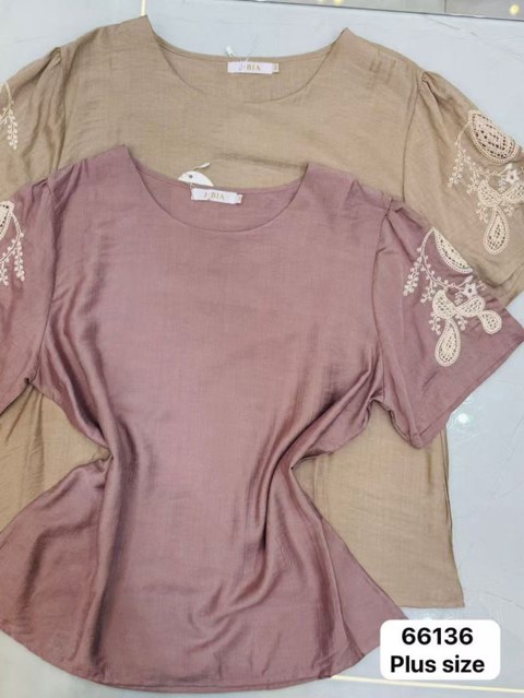 Plus blusas manga curta wei060708