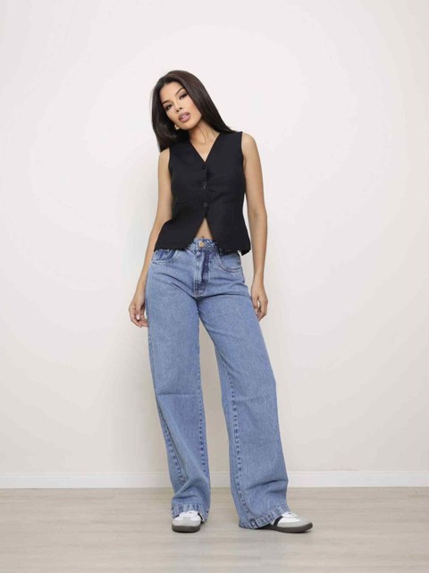 Calça jeans wide leg