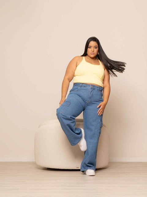 Cargo jeans plus size